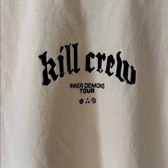 Kill Crew RELAXED FIT INNER DEMONS TOUR T-SHIRT - CREAM - Picture 3 of 4
